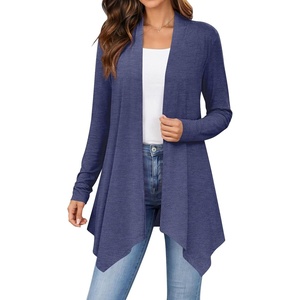 Zeagoo Lightweight Cardigan for Women Long Sleeve Open Front Cardigans(Navy Blue)