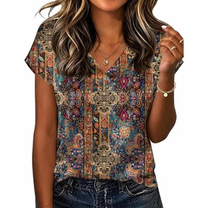 Zeagoo Women Satin V Neck Blouse Cap Short Sleeve Business Casual Top S-2XL(Mz721)