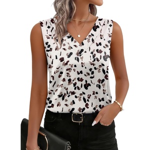 Zeagoo Women’s Silk Satin Tank Tops V Neck Camisoles Sleeveless Blouses(P-an443)