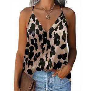 Zeagoo Womens Silk Satin Tank Tops V Neck Sleeveless Blouse Camisole Top(An256)