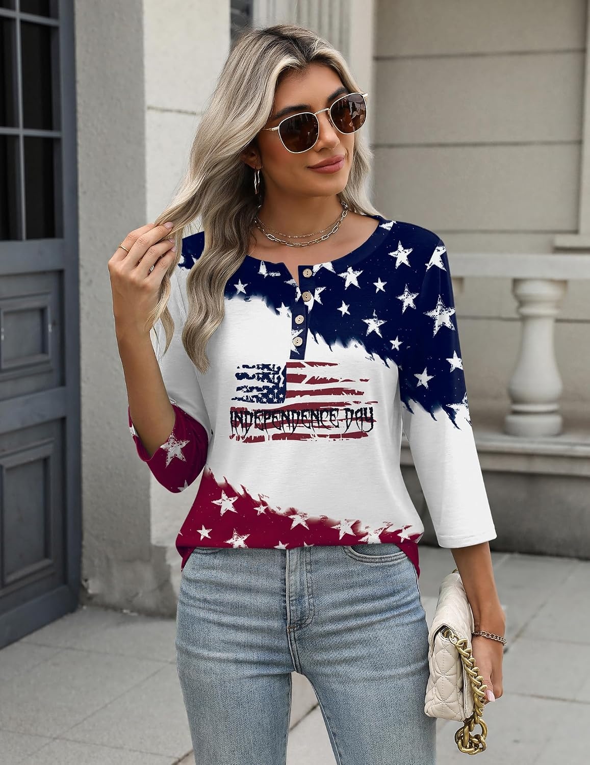 image:imageZeagoo 34 Length Sleeve Women Tops Dressy Casual Blouses Work ClothesGq40flag