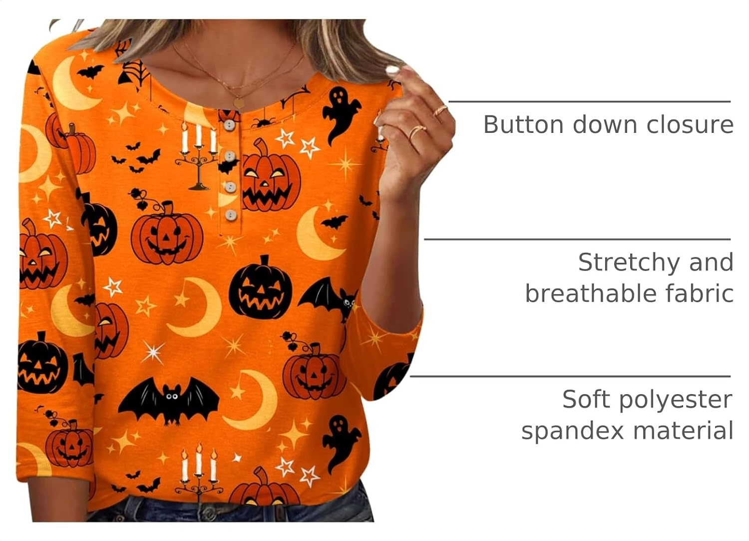 image:imageZeagoo 34 Length Sleeve Women Tops Dressy Casual Blouses Work ClothesWs85