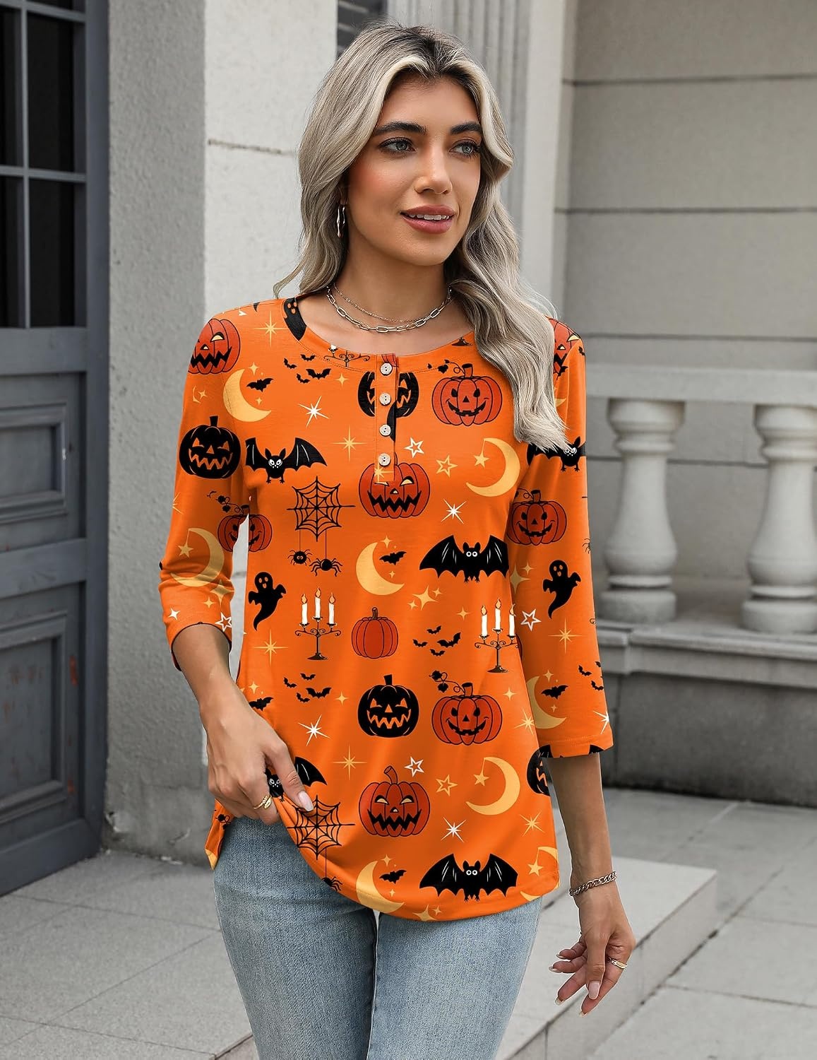 image:imageZeagoo 34 Length Sleeve Women Tops Dressy Casual Blouses Work ClothesWs85