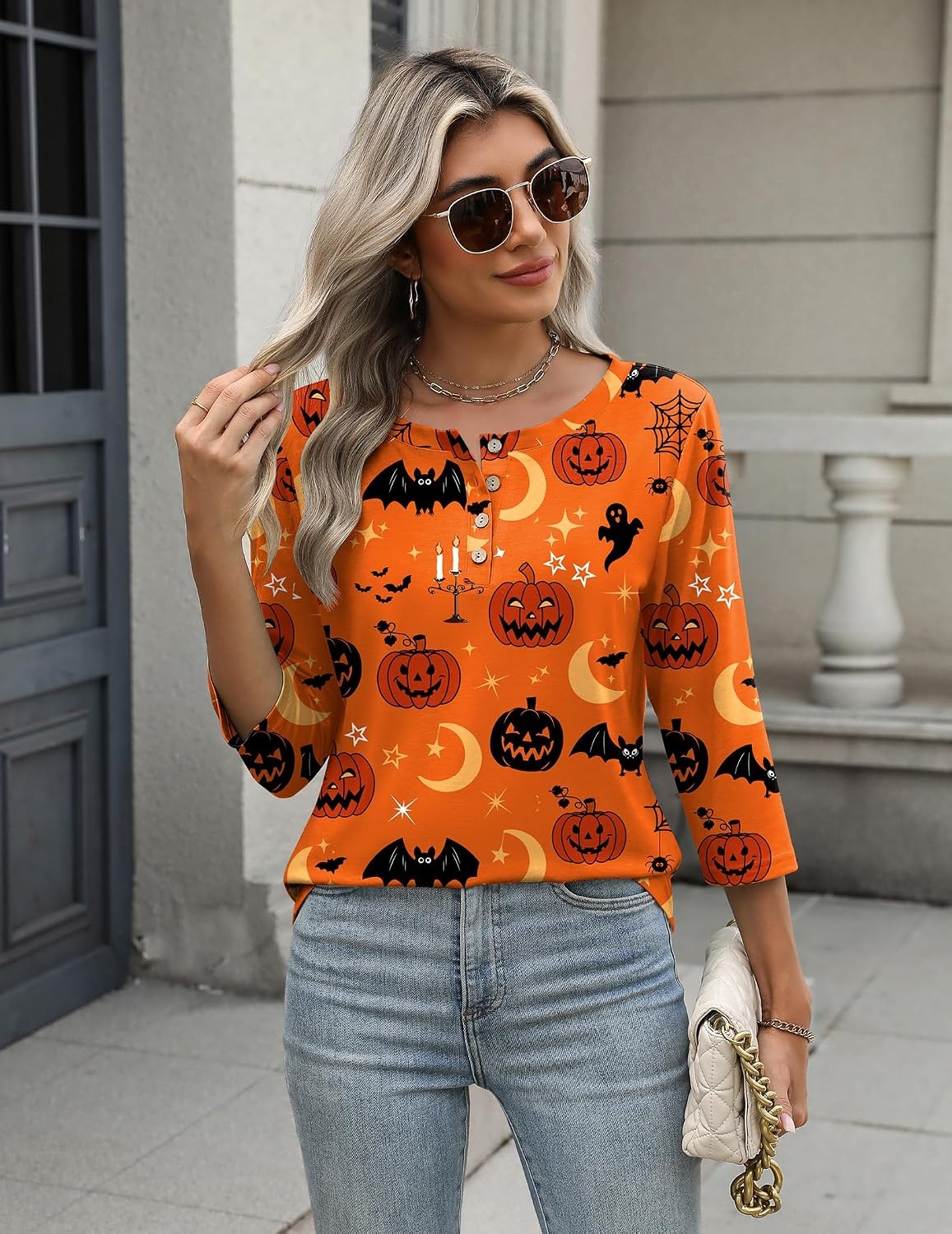 image:imageZeagoo 34 Length Sleeve Women Tops Dressy Casual Blouses Work ClothesWs85