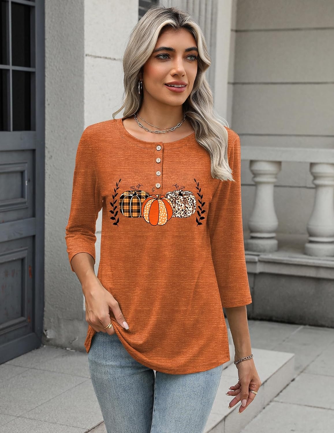 image:imageZeagoo 34 Length Sleeve Women Tops Dressy Casual Blouses Work ClothesWs86