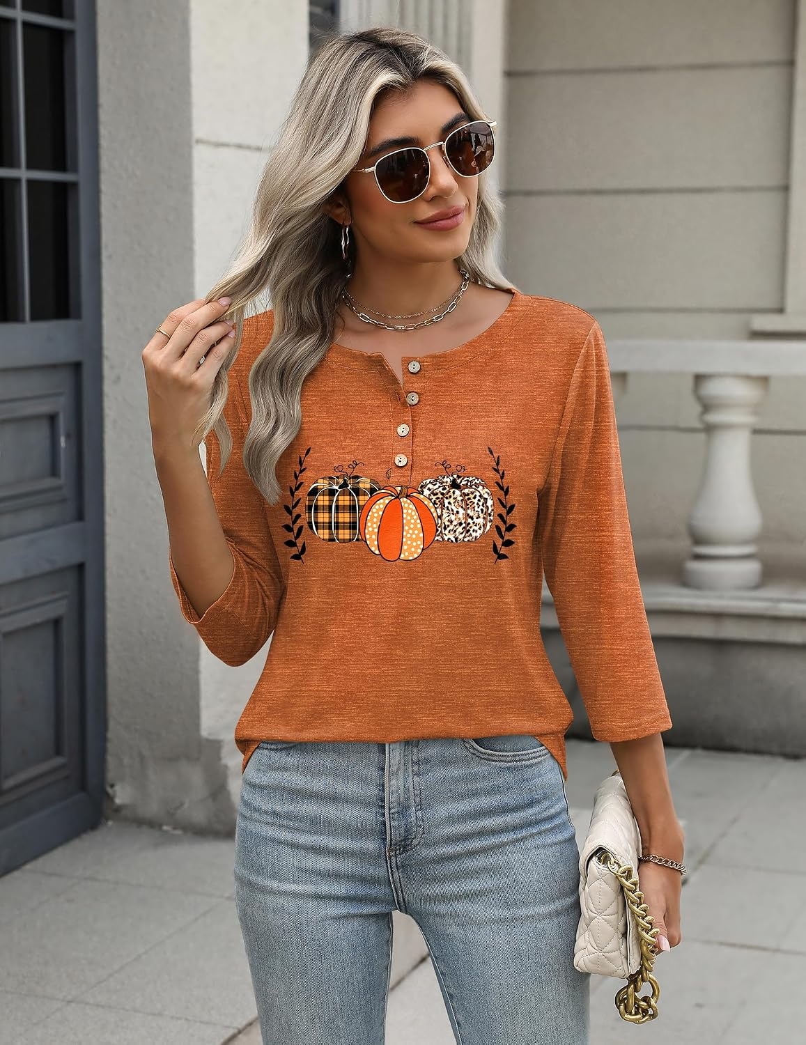 image:imageZeagoo 34 Length Sleeve Women Tops Dressy Casual Blouses Work ClothesWs86