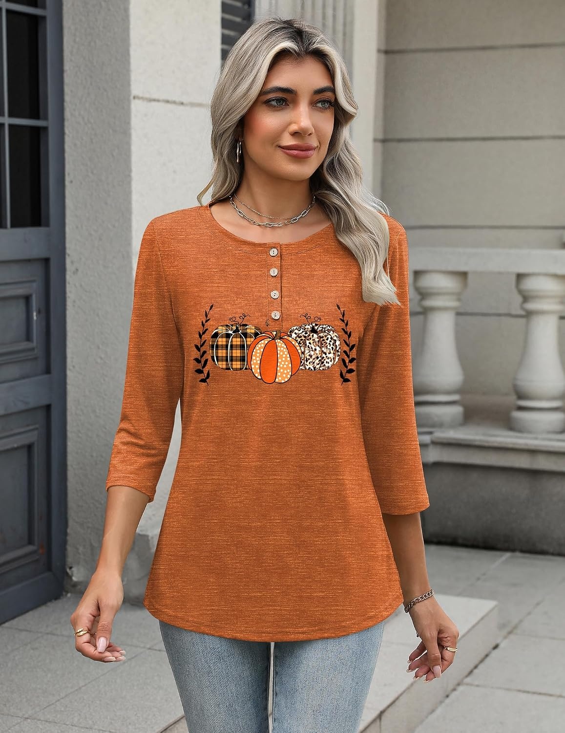 image:imageZeagoo 34 Length Sleeve Women Tops Dressy Casual Blouses Work ClothesWs86