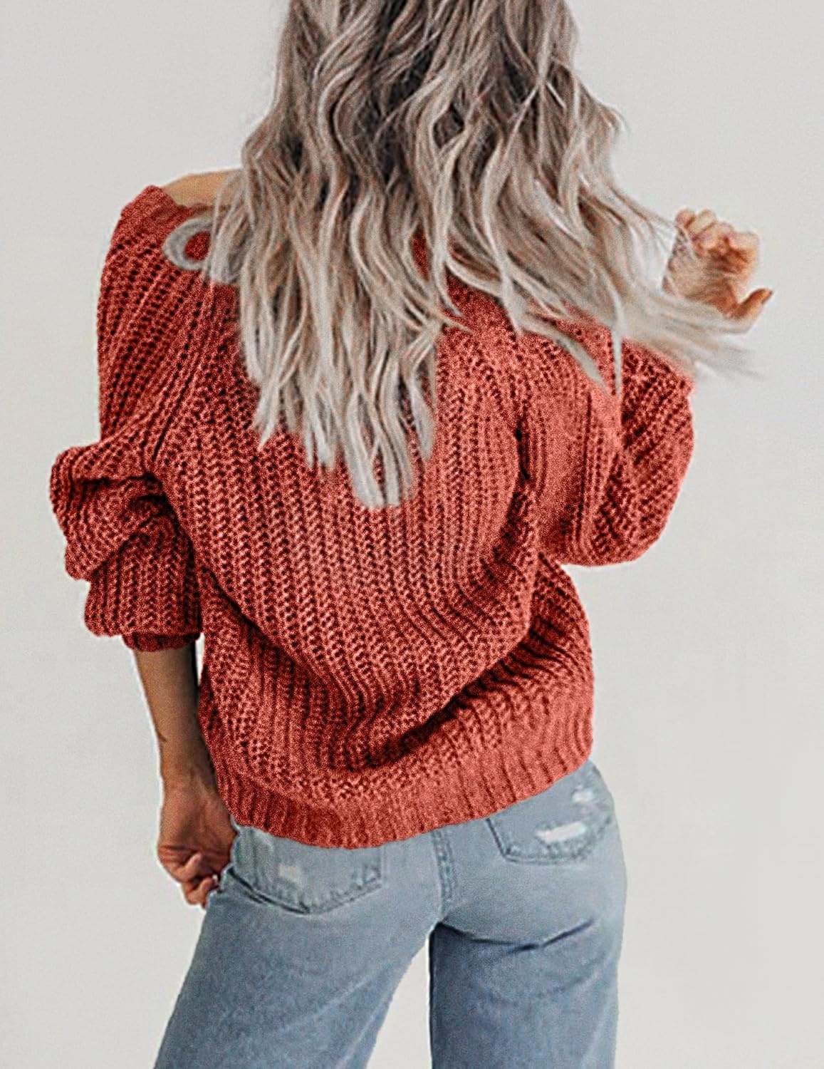 image:imageZeagoo Womens 2026 Fall Chunky Knit Cardigans Long Sleeve SweatersCaramel1