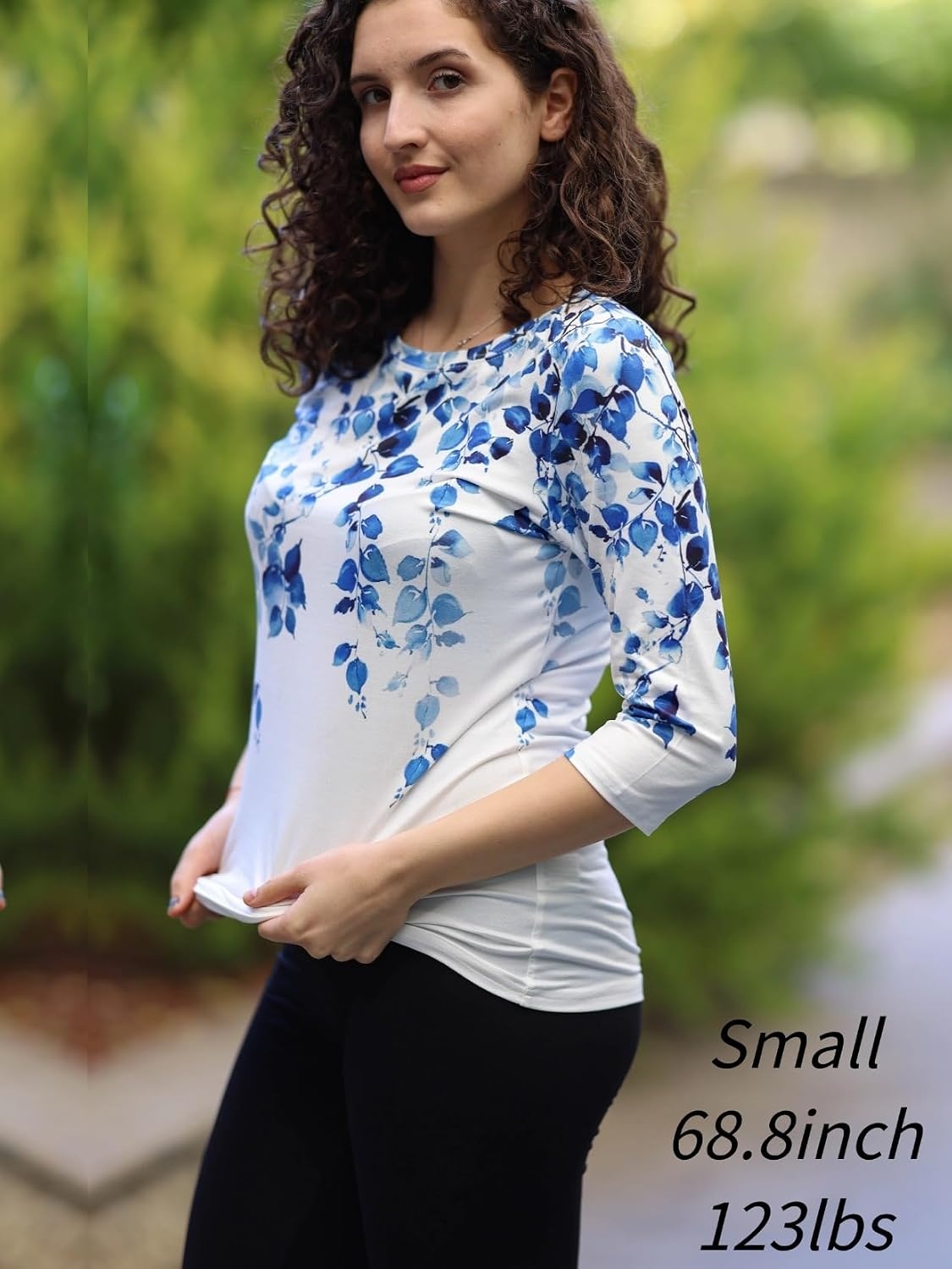 image:imageZeagoo Womens Casual 34 Sleeve TShirts Round Neck Tunic Tops Work BlouseWf41