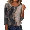 Zeagoo 3/4 Length Sleeve Women Tops Dressy Casual Blouses Work Clothes(Cx278-multicolor)