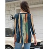 Zeagoo 3/4 Length Sleeve Women Tops Dressy Casual Blouses Work Clothes(Cx289-multicolor)
