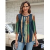 Zeagoo 3/4 Length Sleeve Women Tops Dressy Casual Blouses Work Clothes(Cx289-multicolor)