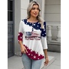 Zeagoo 3/4 Length Sleeve Women Tops Dressy Casual Blouses Work Clothes(Gq40-flag)