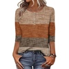Zeagoo 3/4 Length Sleeve Women Tops Dressy Casual Blouses Work Clothes(Jh398-geometric)