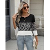 Zeagoo 3/4 Length Sleeve Women Tops Dressy Casual Blouses Work Clothes(Jh519-color Block)