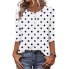 Zeagoo 3/4 Length Sleeve Women Tops Dressy Casual Blouses Work Clothes(Jh592-polka Dots)
