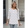 Zeagoo 3/4 Length Sleeve Women Tops Dressy Casual Blouses Work Clothes(Jh592-polka Dots)