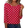 Zeagoo 3/4 Length Sleeve Women Tops Dressy Casual Blouses Work Clothes(Jh717-polka Dots)