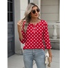Zeagoo 3/4 Length Sleeve Women Tops Dressy Casual Blouses Work Clothes(Jh717-polka Dots)