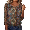 Zeagoo 3/4 Length Sleeve Women Tops Dressy Casual Blouses Work Clothes(Mz721)