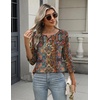 Zeagoo 3/4 Length Sleeve Women Tops Dressy Casual Blouses Work Clothes(Mz721)