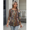Zeagoo 3/4 Length Sleeve Women Tops Dressy Casual Blouses Work Clothes(Mz721)