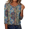 Zeagoo 3/4 Length Sleeve Women Tops Dressy Casual Blouses Work Clothes(Mz779)