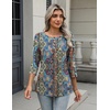 Zeagoo 3/4 Length Sleeve Women Tops Dressy Casual Blouses Work Clothes(Mz779)