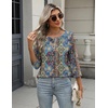 Zeagoo 3/4 Length Sleeve Women Tops Dressy Casual Blouses Work Clothes(Mz779)