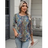 Zeagoo 3/4 Length Sleeve Women Tops Dressy Casual Blouses Work Clothes(Mz779)