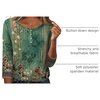 Zeagoo 3/4 Length Sleeve Women Tops Dressy Casual Blouses Work Clothes(Mz808-green)