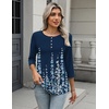 Zeagoo 3/4 Length Sleeve Women Tops Dressy Casual Blouses Work Clothes(Sf119-blue Print)