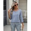 Zeagoo 3/4 Length Sleeve Women Tops Dressy Casual Blouses Work Clothes(Tz273)