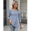 Zeagoo 3/4 Length Sleeve Women Tops Dressy Casual Blouses Work Clothes(Tz273)