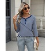 Zeagoo 3/4 Length Sleeve Women Tops Dressy Casual Blouses Work Clothes(Tz480-blue)