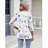 Zeagoo 3/4 Length Sleeve Womens Tops Casual V Neck Shirts Soft Basic Tees(Bf290)