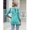 Zeagoo 3/4 Length Sleeve Womens Tops Casual V Neck Shirts Soft Basic Tees(Green-fp18)
