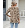 Zeagoo 3/4 Length Sleeve Womens Tops Casual V Neck Shirts Soft Basic Tees(Khaki Floral)