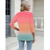 Zeagoo 3/4 Length Sleeve Womens Tops Casual V Neck Shirts Soft Basic Tees(Multicoloured)