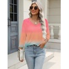 Zeagoo 3/4 Length Sleeve Womens Tops Casual V Neck Shirts Soft Basic Tees(Multicoloured)
