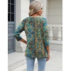 Zeagoo 3/4 Length Sleeve Womens Tops Casual V Neck Shirts Soft Basic Tees(Mz779)