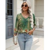 Zeagoo 3/4 Length Sleeve Womens Tops Casual V Neck Shirts Soft Basic Tees(Mz839)