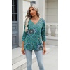 Zeagoo 3/4 Length Sleeve Womens Tops Casual V Neck Shirts Soft Basic Tees(Mz858)