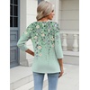 Zeagoo 3/4 Length Sleeve Womens Tops Casual V Neck Shirts Soft Basic Tees(Spring Bird)