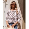 Zeagoo 3/4 Length Sleeve Womens Tops Round Neck Casual Summer Tunic Tops Basic Tees Blouses Dressy T-Shirts Pleated Shirts(An446)
