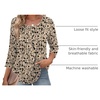 Zeagoo 3/4 Length Sleeve Womens Tops Round Neck Casual Summer Tunic Tops Basic Tees Blouses Dressy T-Shirts Pleated Shirts(Beige)