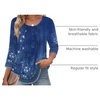 Zeagoo 3/4 Length Sleeve Womens Tops Round Neck Casual Summer Tunic Tops Basic Tees Blouses Dressy T-Shirts Pleated Shirts(Blue)