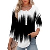 Zeagoo 3/4 Length Sleeve Womens Tops Round Neck Casual Summer Tunic Tops Basic Tees Blouses Dressy T-Shirts Pleated Shirts(Jb204)