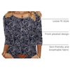 Zeagoo 3/4 Length Sleeve Womens Tops Round Neck Casual Summer Tunic Tops Basic Tees Blouses Dressy T-Shirts Pleated Shirts(Mz473)