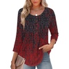 Zeagoo 3/4 Length Sleeve Womens Tops Round Neck Casual Summer Tunic Tops Basic Tees Blouses Dressy T-Shirts Pleated Shirts(Mz838)